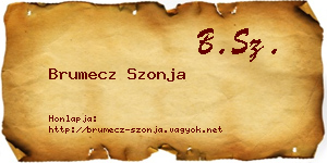 Brumecz Szonja névjegykártya